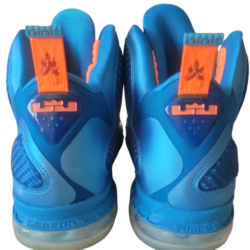 Nike Lebron 9 Men's Blue and Orange Sz11.5 Athletic Shoes